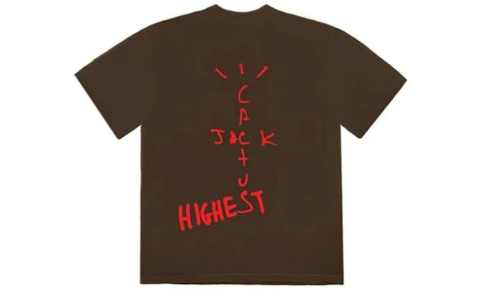 Travis Scott Air Jordan Cactus Jack Highest T Shirt Brown - Image 3