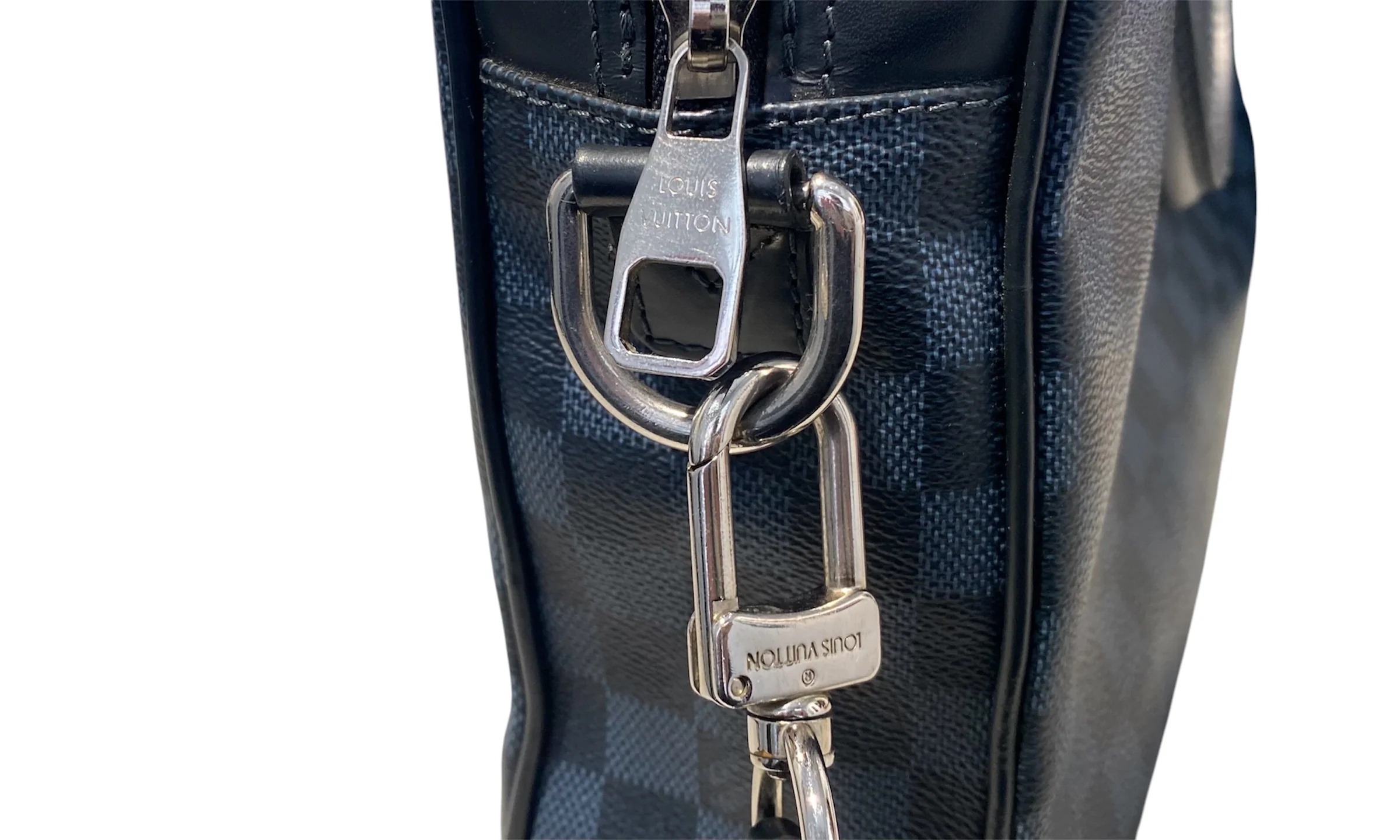 Used Louis Vuitton Damier Cobalt Canvas Porte-Documents Business Briefcase Bag - Image 8