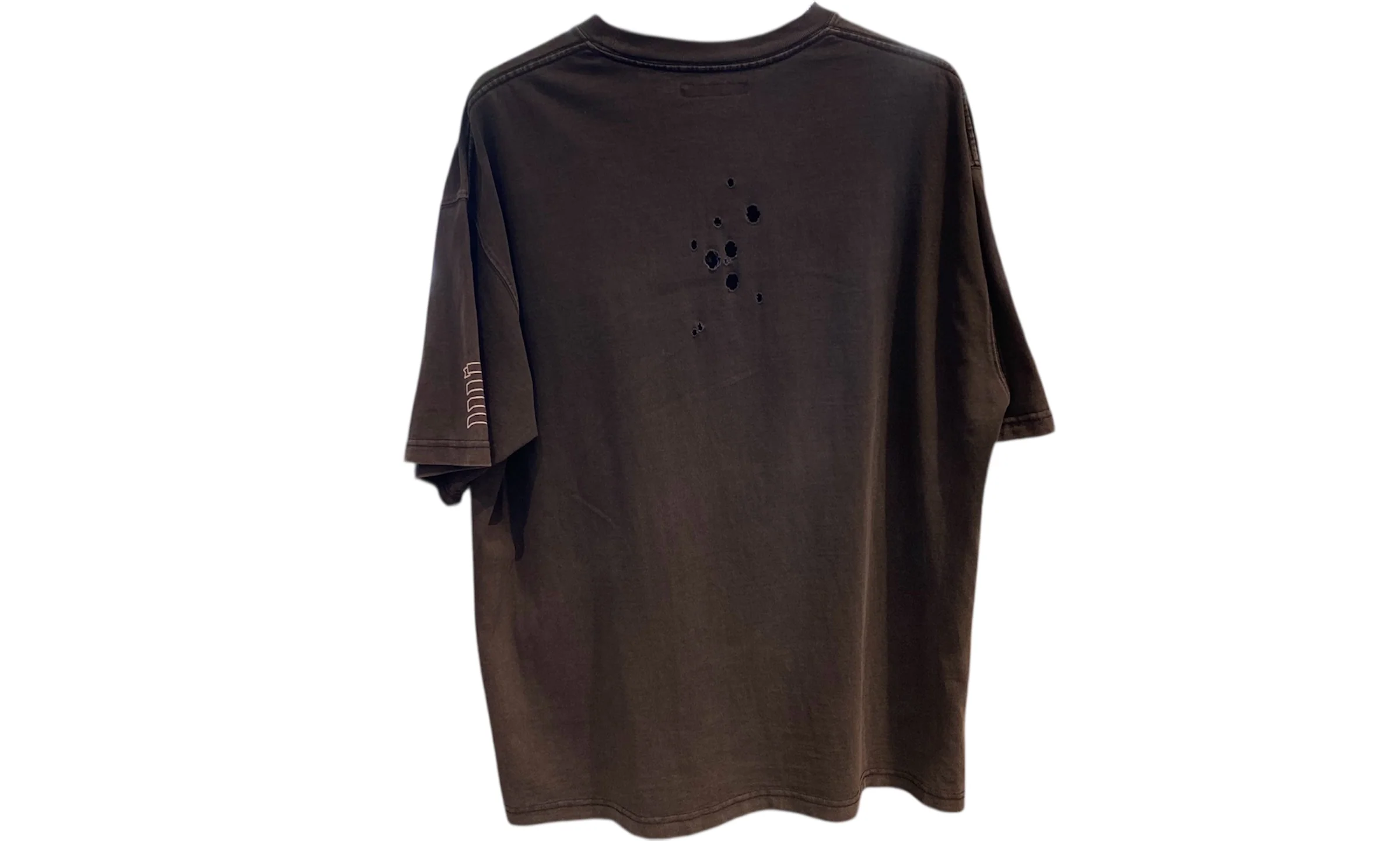 Used Number (N)ine Bullet Holes T Shirt Brown - Image 3