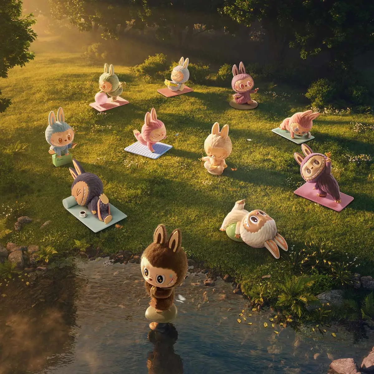 Pop Mart Labubu The Monsters Lazy Yoga Series Figures Blind Box - Image 3